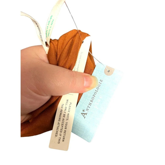 Anthropologie Maeve Midi Dress Ruched Polka Dot Jersey Brown Black Plus Size 1X - Picture 13 of 16